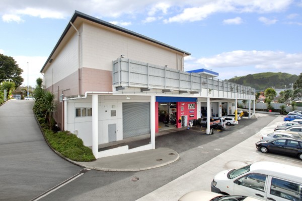 The Mobil service station lower level in Auckland's Mt Eden Village.